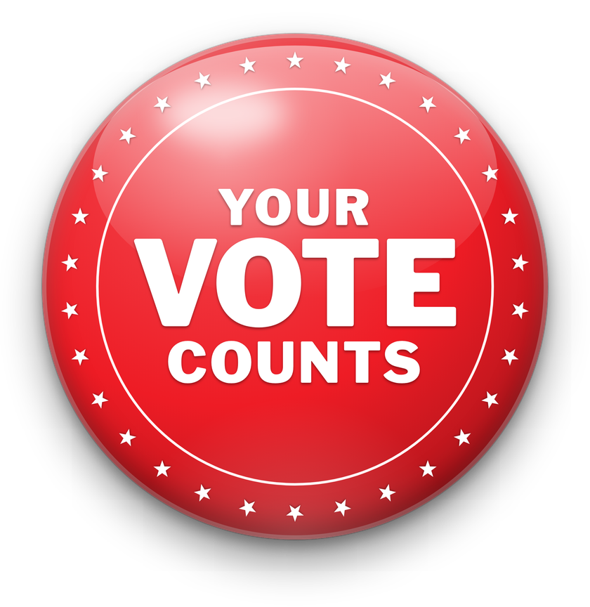 Vote Red campaign pin